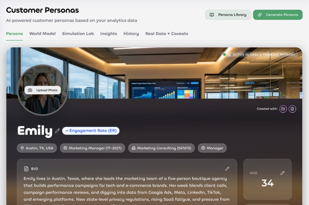 Gregs.AI customer personas